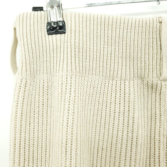 House Of CB Mckenzie Ribbed Wide Leg Utility Trousers M Oatmeal/Khaki/Natural - Picture 12 of 16